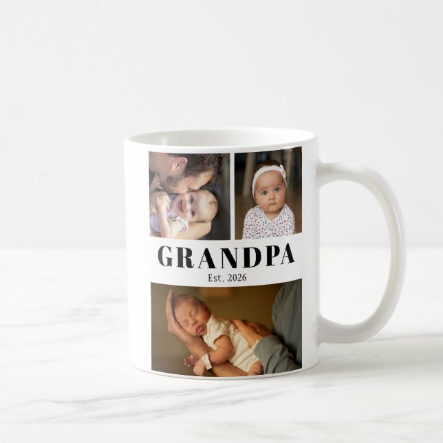 Farfar och Pappa Året Grundades 6 Bilder Kaffemugg (Höger)