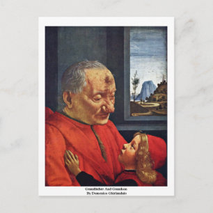 Farfar och sonson av Domenico Ghirlandaio Vykort