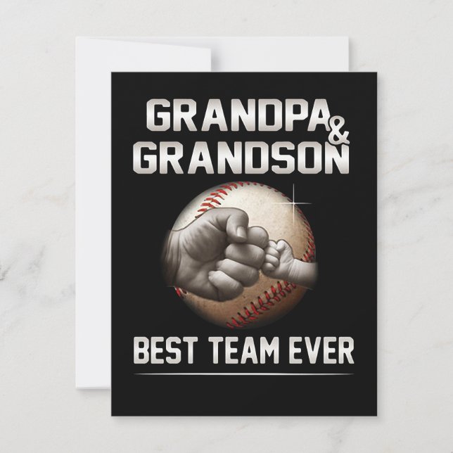 Farfar och sonson bästa laget någonsin inbjudningar (Framsida)