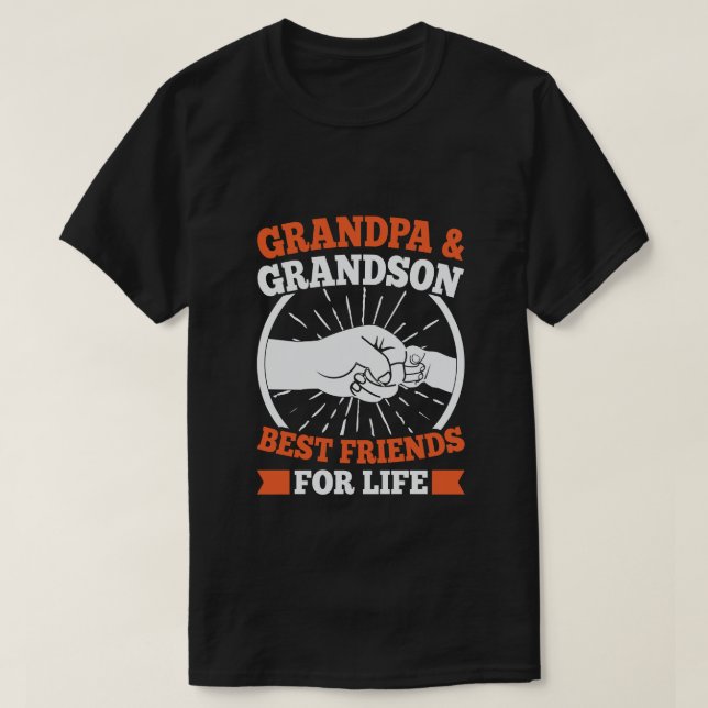 Farfar och sonson bästa vänner Baby T Shirt (Design framsida)
