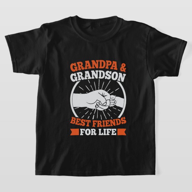 Farfar och sonson bästa vänner t shirt (Laydown)