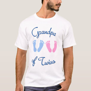 Farfar of Twin Spädbarn Footprint Tee Shirt