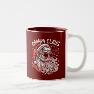 Farfar Papa Claus Tomte Roligt Xmas Jul Presente Två-Tonad Mugg