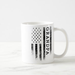 Farfar Patriotisk Amerikansk Usa Flagga Fars Dag G Kaffemugg