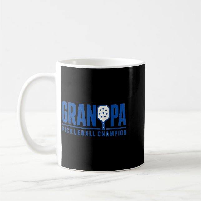 Farfar Pickleball Sport Stil Paddle Spelare Kaffemugg (Vänster)