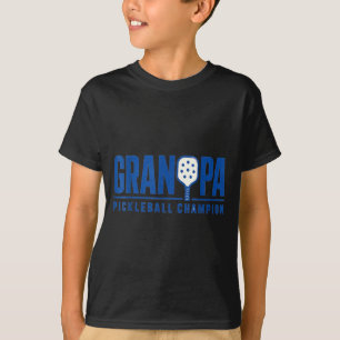 Farfar Pickleball Sport Stil Paddle Spelare T Shirt