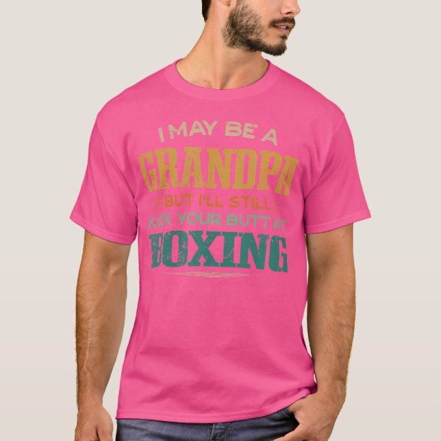 Farfar plockar din knapp vid Boxing Funny Boxer Hu T Shirt (Framsida)