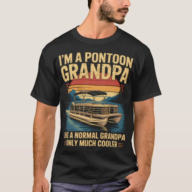 Farfar Pontonbåtsälskare T Shirt (Framsida)