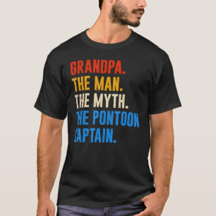 Farfar Pontoon Grandpa Man Myth Pontoon Capta T Shirt