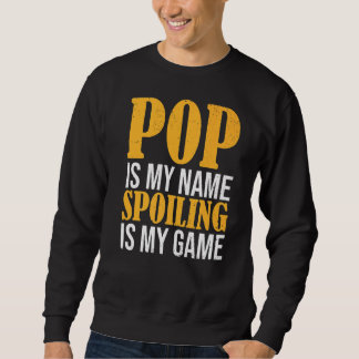 Farfar Pop Loving Grandfather Best Grandpa nånsin Lång Ärmad Tröja