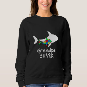 Farfar Shark Puzzle Biet Coola Autism Awareness T Shirt