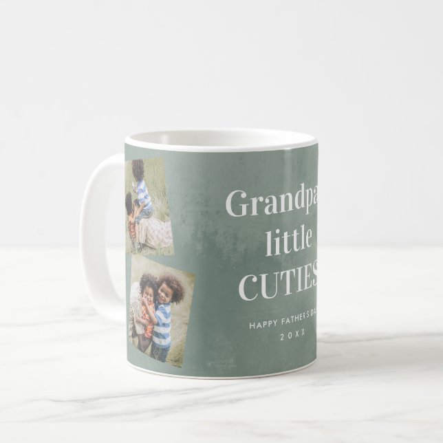 Farfar snuttarnas fotokollage Fars dag Kaffemugg (Framsida vänster)