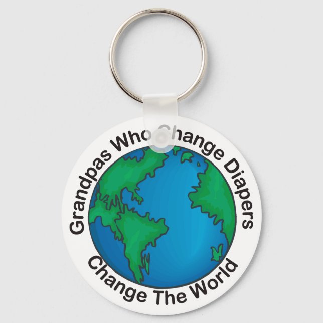 Farfar som byter blöjor... Nyckelringar (Framsida)