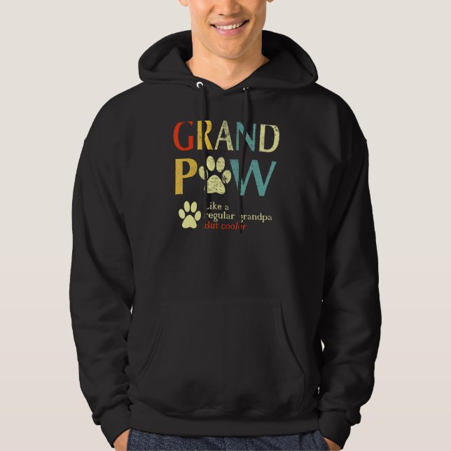 Farfar som en vanlig farfar men Far Hoodie (Framsida)