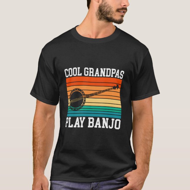 Farfar spelar banjo på farfar t shirt (Framsida)