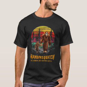 Farfar Squatch som en morfar, bara en liten kvadra T Shirt