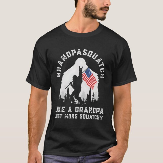 Farfar Squatch som en morfar, bara mer ojämn T Shirt (Framsida)