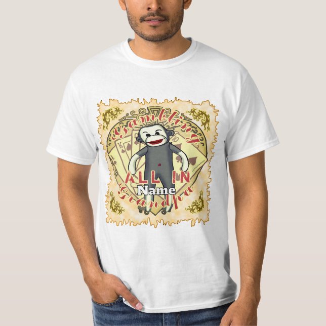 Farfar Strumpapa poker T Shirt (Framsida)