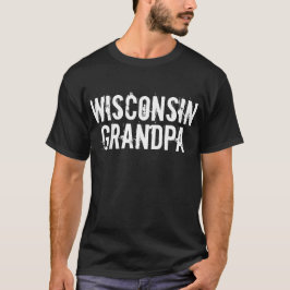 Farfar t-shirt WISCONSIN nödlidande bokstav