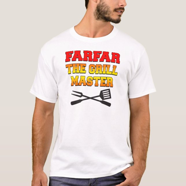 Farfar The Grill Master Tee Shirt (Framsida)