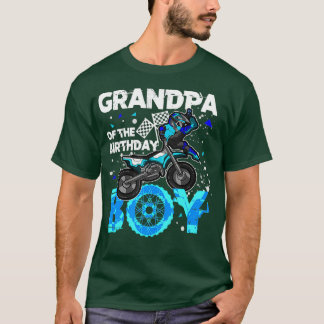 Farfar till Birthday Boy Dirt Bike Bday Party T Shirt