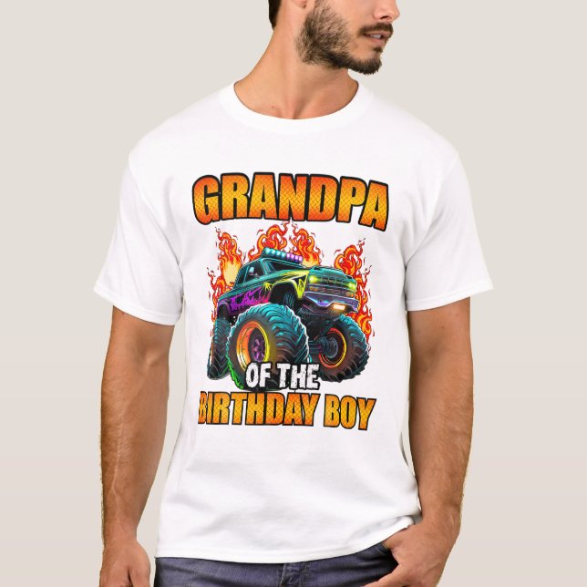 Farfar till Birthday Boy T Shirt (Framsida)
