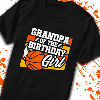 Farfar till Birthday Girl Basketball Grandfather T Shirt
