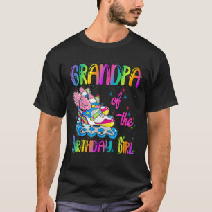 Farfar till Birthday Girl Rolling Skate Family T Shirt