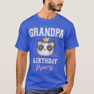 Farfar till Birthday Princess Cute Panda Bear B T Shirt