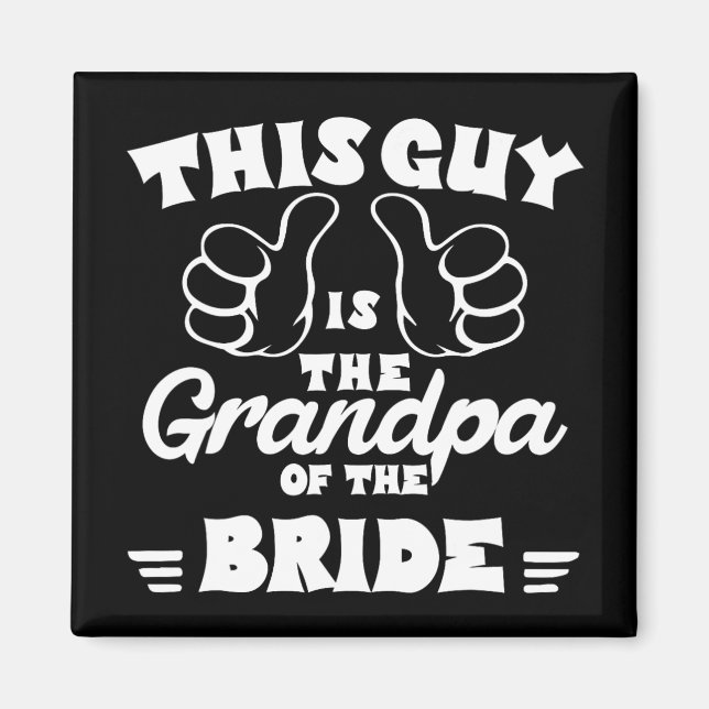 Farfar till Bride Bröllop farmfader Manar Brid Magnet (Framsidan)