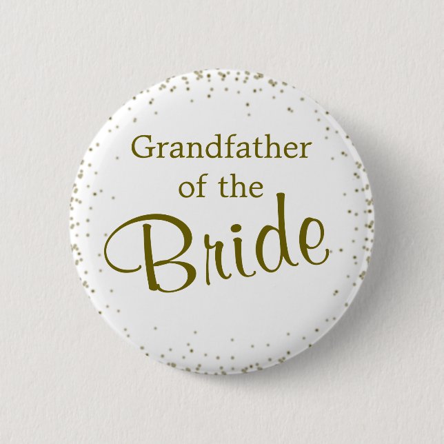 Farfar till Bride Confetti Button Knapp (Framsida)