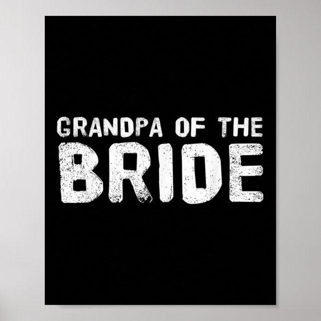 Farfar till Bride Funny Bröllop Groom Party Gif Poster (Framsidan)