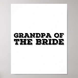 Farfar till Bride Funny Bröllop Groom Party Gif Poster