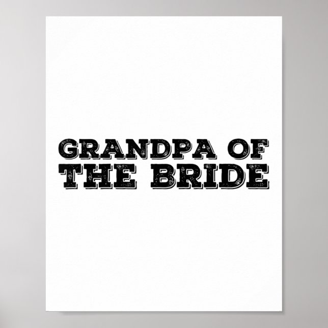 Farfar till Bride Funny Bröllop Groom Party Gif Poster (Framsidan)