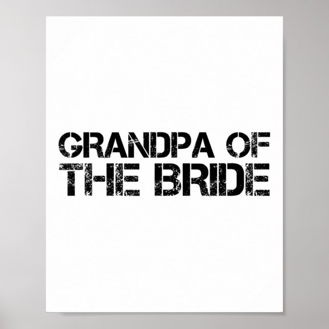 Farfar till Bride Funny Bröllop Groom Party Gif Poster (Framsidan)