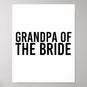 Farfar till Bride Funny Bröllop Groom Party Gif Poster