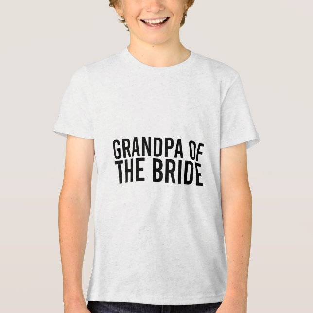 Farfar till Bride Funny Bröllop Groom Party Gif T Shirt (Framsida)