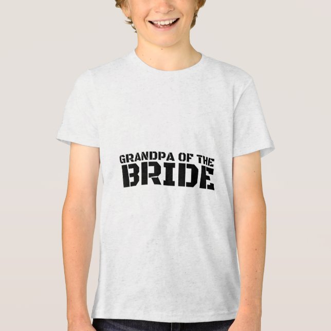Farfar till Bride Funny Bröllop Groom Party Gif T Shirt (Framsida)