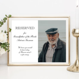 Farfar till Bride Photo Memorial Seat Bröllop Poster