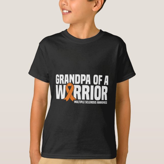 Farfar till en krigare, Många Sclerosis Awarene T Shirt (Framsida)