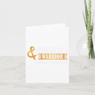 Farfar till en "Warrior Child Cancer Ribbon Medvet Kort