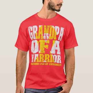 Farfar till en Warrior Childancy Cancer Shirt Ribb T