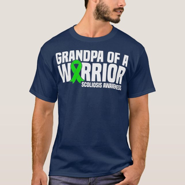 Farfar till en Warrior Scoliosis Awareness T Shirt (Framsida)