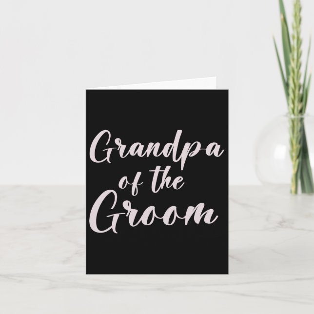 Farfar till Groom Tee-teamet i Bröllop i Groom Gra Kort (Framsida)