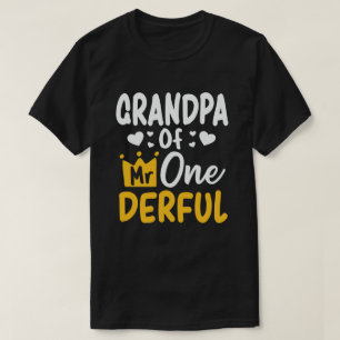 Farfar till Onederful 1:a Birthday Matching T Shirt