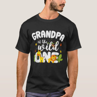 Farfar till Vild 1 Zoo Birthday Safari Jungle T Shirt