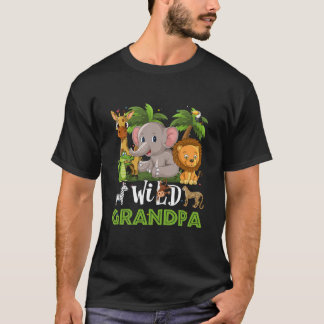 Farfar till Vilden Zoo Birthday Safari Jungle T Shirt