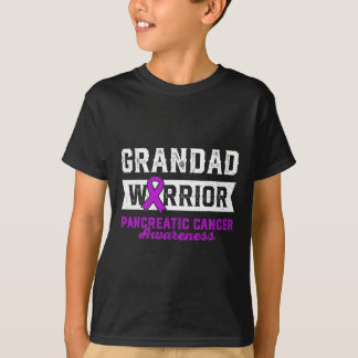 Farfar till Warrior Pancreatic Lila Ribbon Supp T Shirt