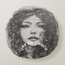 Farfar, unika lyxliv, runda beslag rund kudde