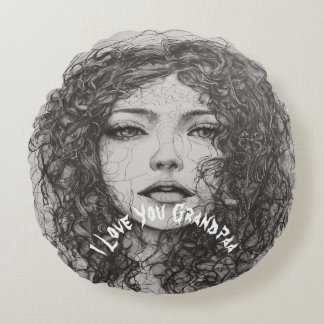 Farfar, unika lyxliv, runda beslag rund kudde